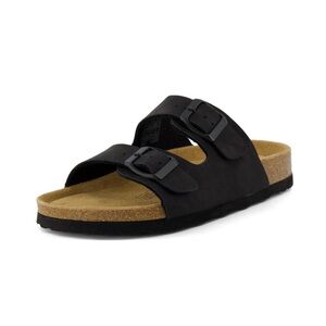 🌹CUSHIONAIRE Like New Genuine Leather Lane Cork Footbed Sandal